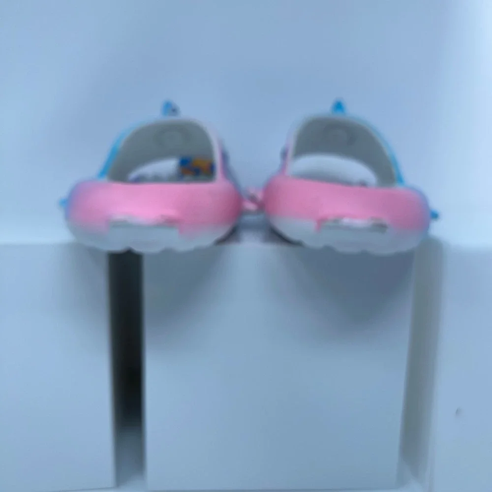Just Speed Unisex Kids 1/2 Purple Blue Pink Shark Gradient Slide Sandals S7164